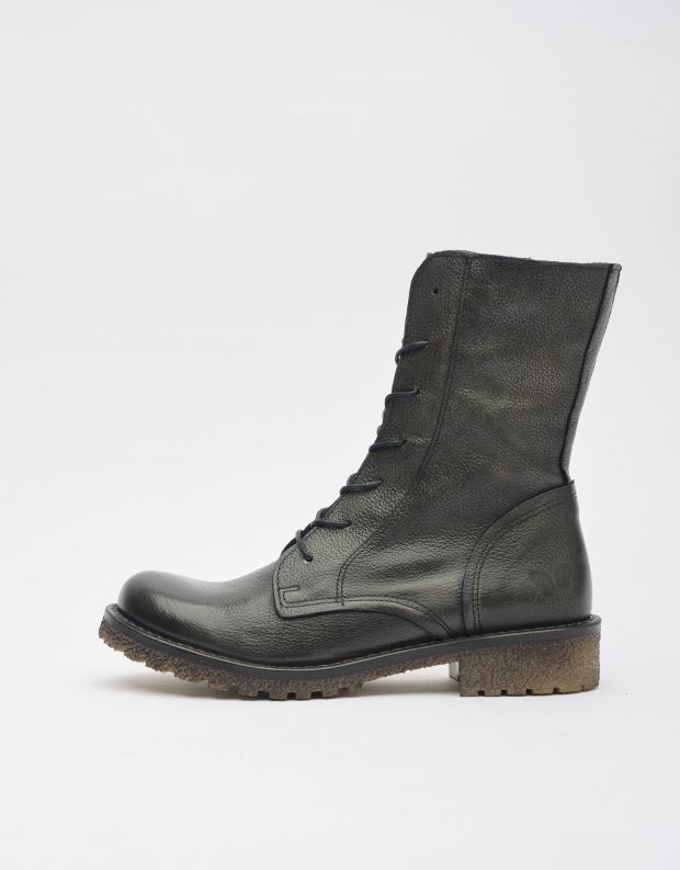 נעלי נשים - Felmini - מגפונים עם שרוכים CASTER - שחור מיוחד