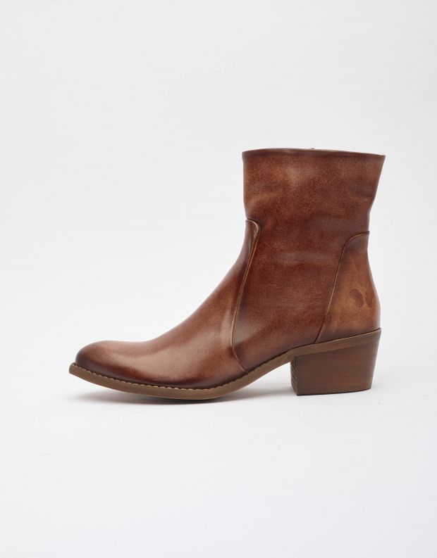 נעלי נשים - Felmini - מגפוני עור RUBI - חום