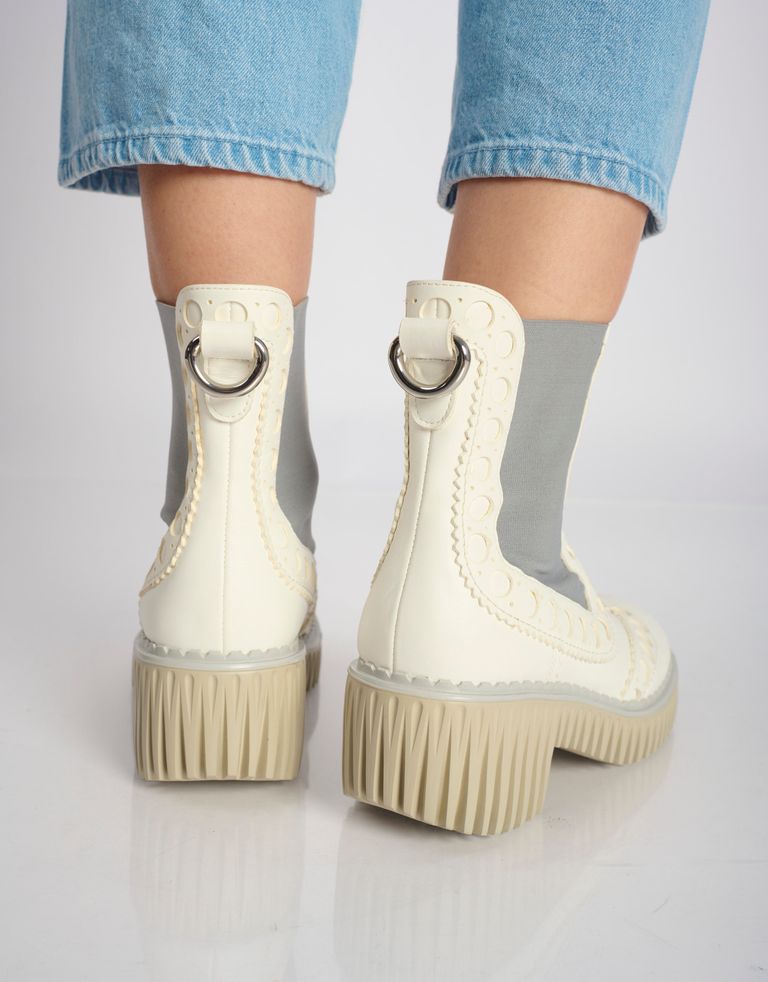 נעלי נשים - 4CCCCEES - מגפוני עור PLITA CILLO - לבן4