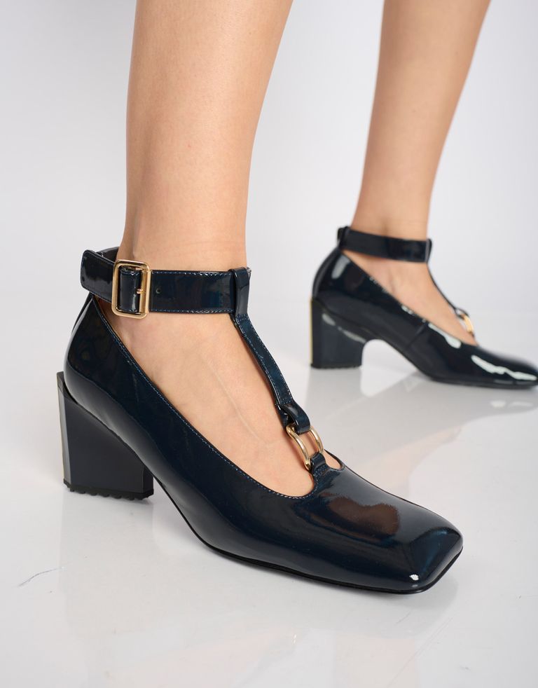 נעלי נשים - 4CCCCEES - נעלי עקב MIRROR THEA - כחול3