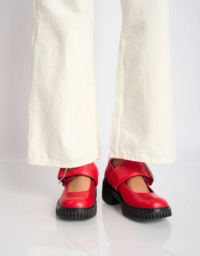 נעלי נשים - 4CCCCEES - נעלי בובה עם עקב PLITA JI - אדום2