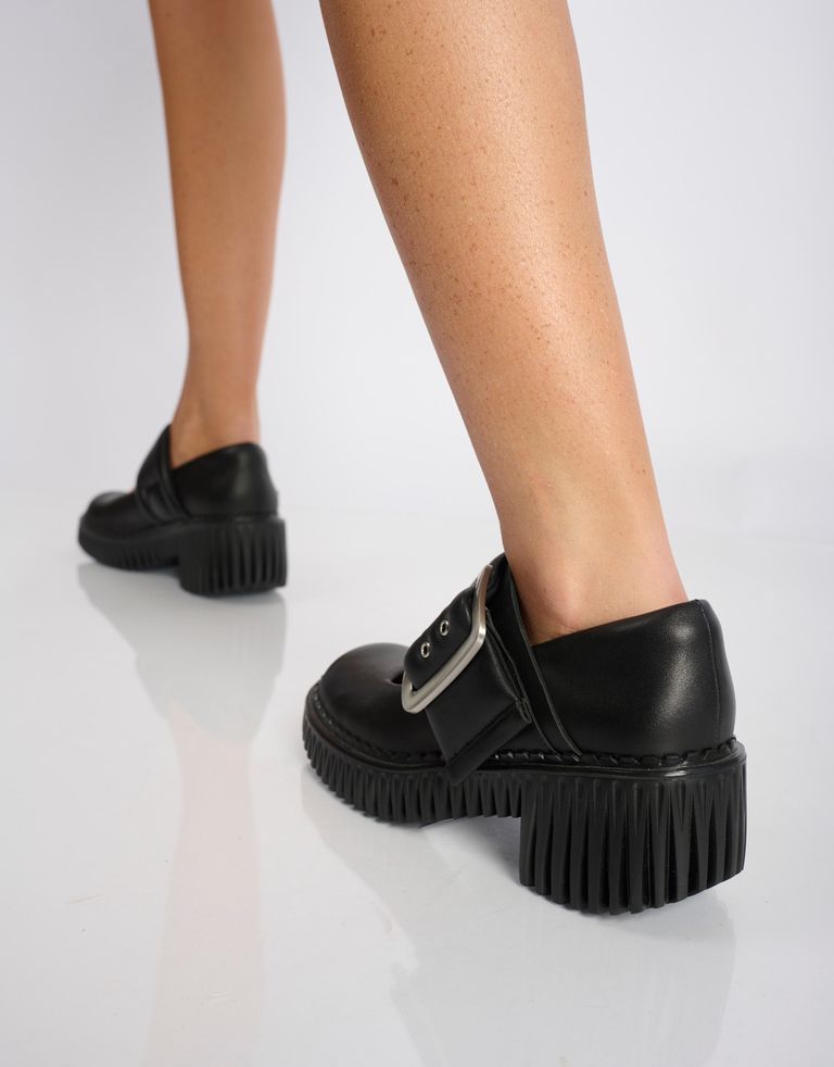 נעלי נשים - 4CCCCEES - נעלי בובה עם עקב PLITA JI - שחור4