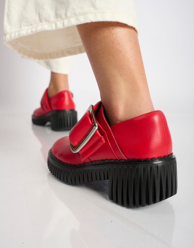 נעלי נשים - 4CCCCEES - נעלי בובה עם עקב PLITA JI - אדום4