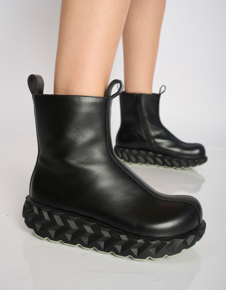 נעלי נשים - 4CCCCEES - מגפי עור JABARA NOMA - שחור2