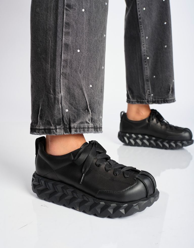 נעלי נשים - 4CCCCEES - סניקרס עור JABARA COMET - שחור2