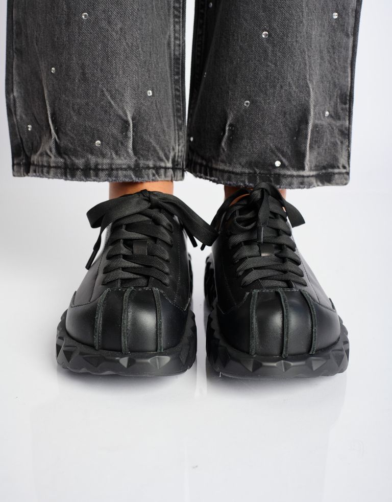 נעלי נשים - 4CCCCEES - סניקרס עור JABARA COMET - שחור4