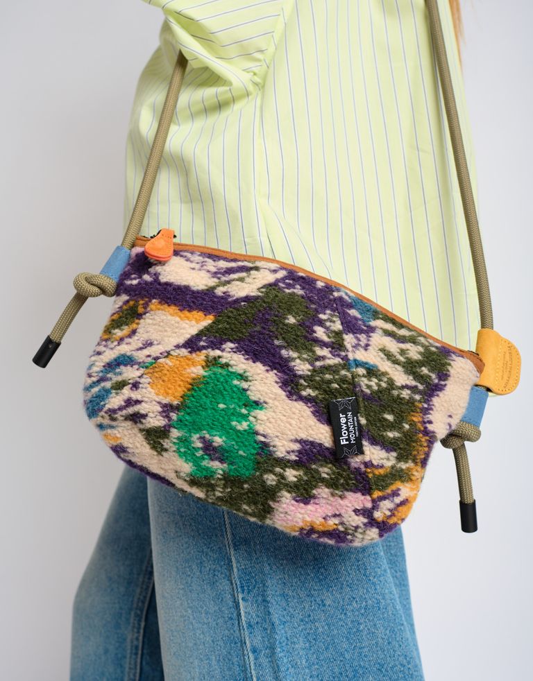 נעלי נשים - Flower Mountain - תיק צד POCKET FM - סגול   ירוק2