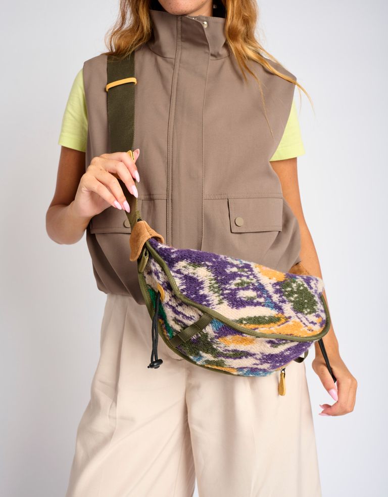 Flower Mountain - תיק פאוצ' FM - סגול   ירוק3