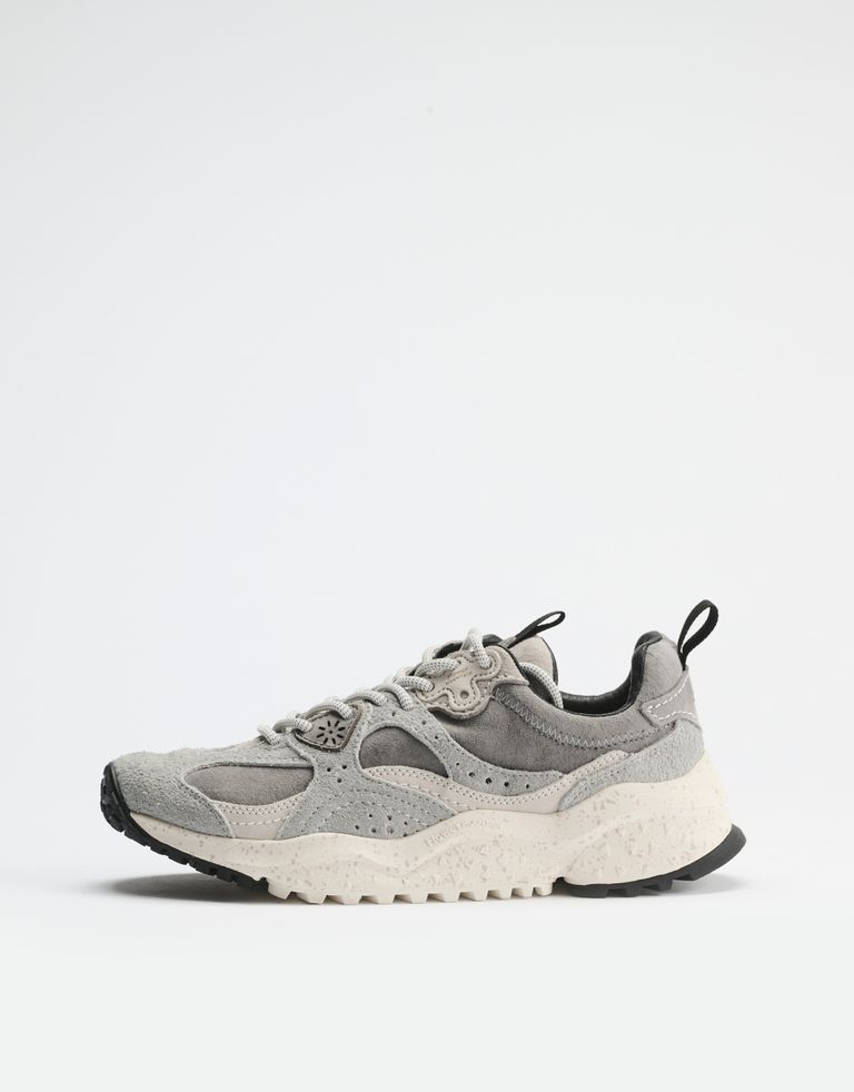 נעלי גברים - Flower Mountain - סניקרס זמש ובד WAVE - אפור2