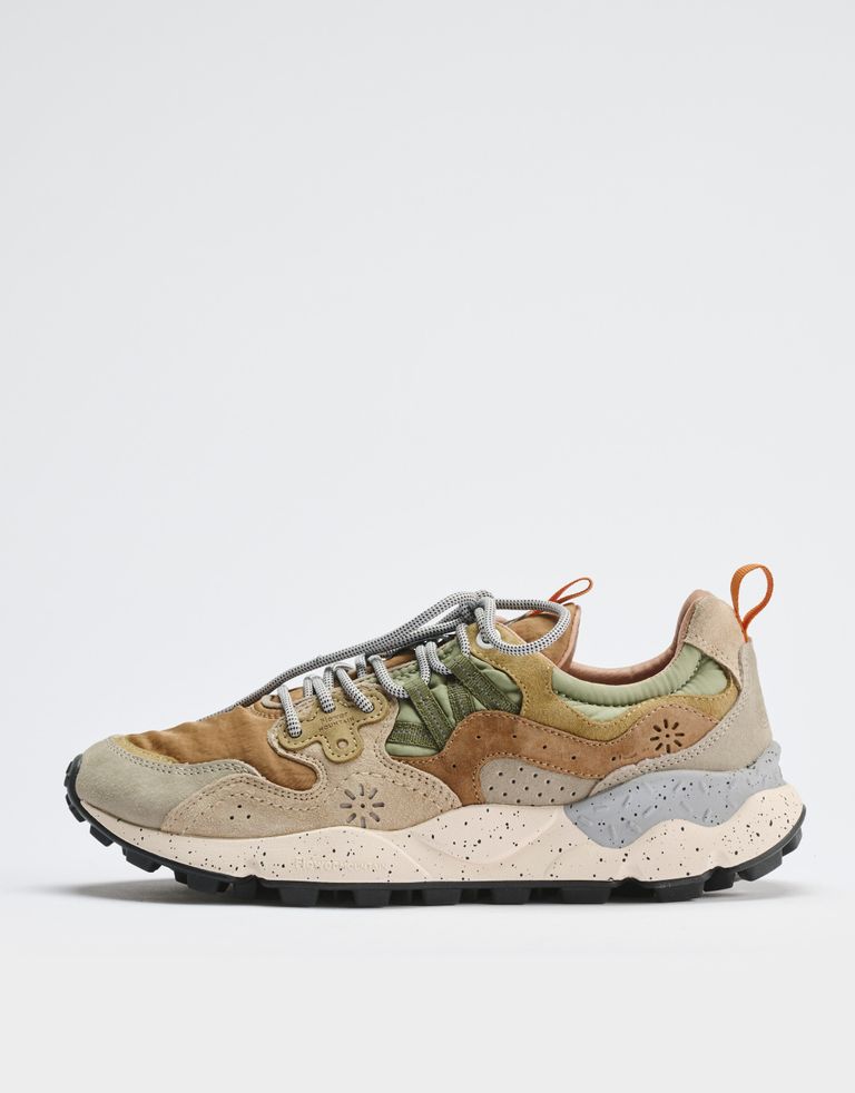נעלי גברים - Flower Mountain - סניקרס צבעוניות YAMANO - חום   ירוק2