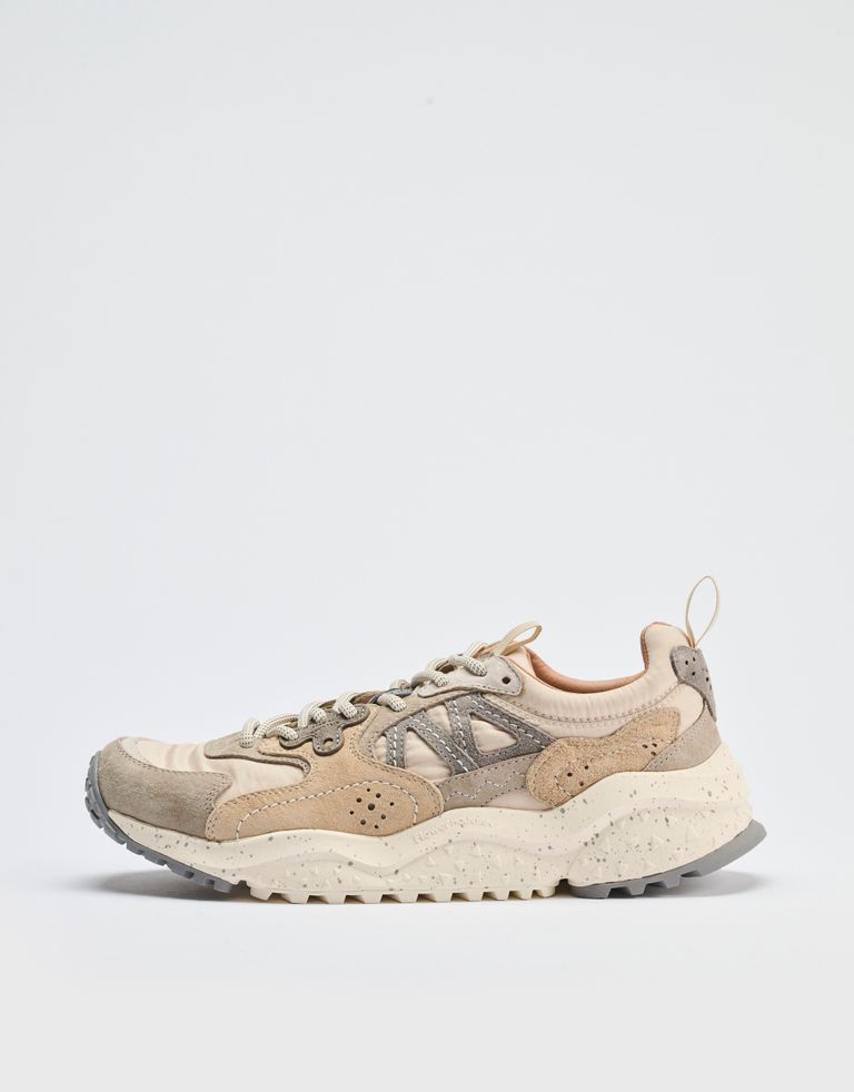 נעלי גברים - Flower Mountain - סניקרס זמש ובד SOLIN - בז'3