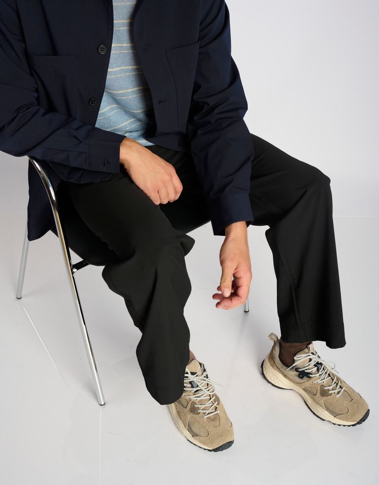 נעלי גברים - Flower Mountain - סניקרס זמש ובד WAVE - אפור חום3