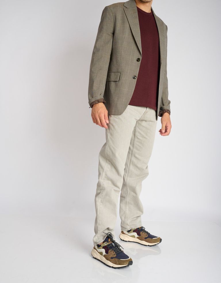 נעלי גברים - Flower Mountain - סניקרס צבעוניות YAMANO - כחול   חום3