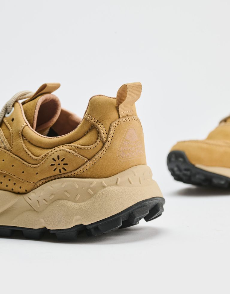 נעלי גברים - Flower Mountain - סניקרס עור YAMANO - קאמל3