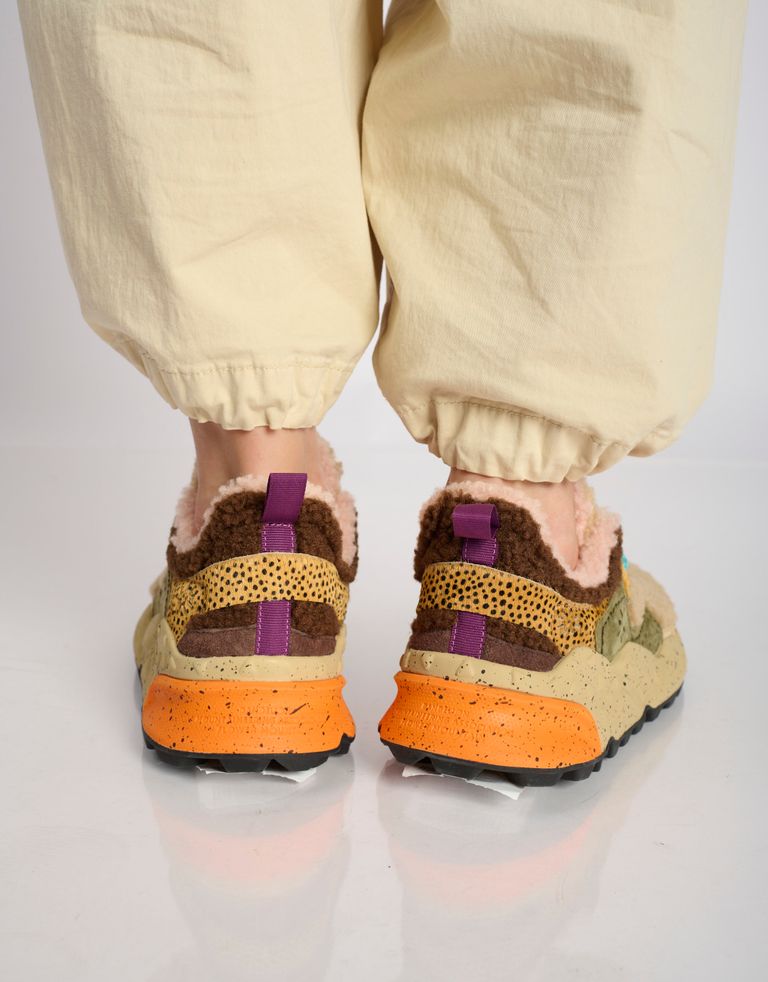 נעלי נשים - Flower Mountain - סניקרס KOTETSU טדי - בז'   חום3