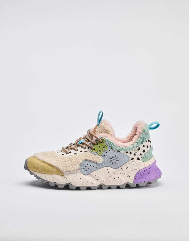 נעלי נשים - Flower Mountain - סניקרס KOTETSU טדי - לבן   תכלת3