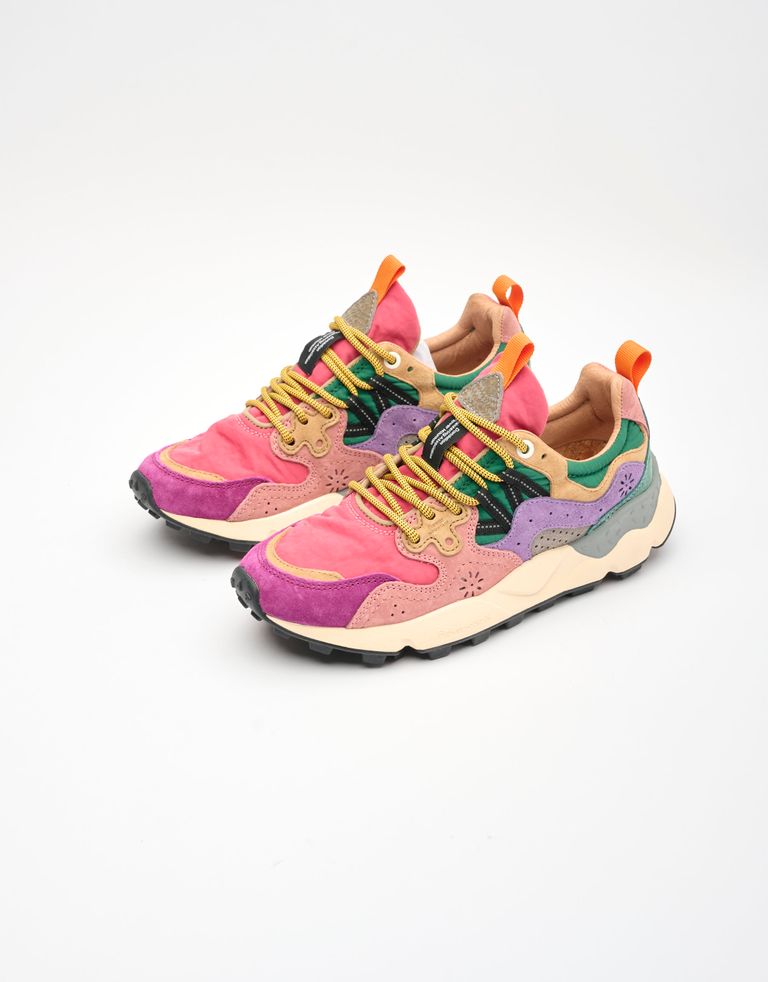 נעלי נשים - Flower Mountain - סניקרס YAMANO 3 - סגול   ירוק2