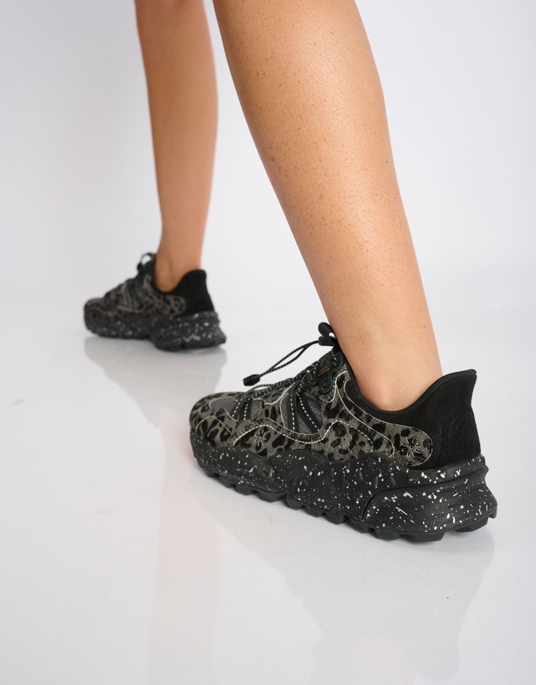 נעלי נשים - Flower Mountain - סניקרס מנומרות TIGER HILL - שחור אפור4