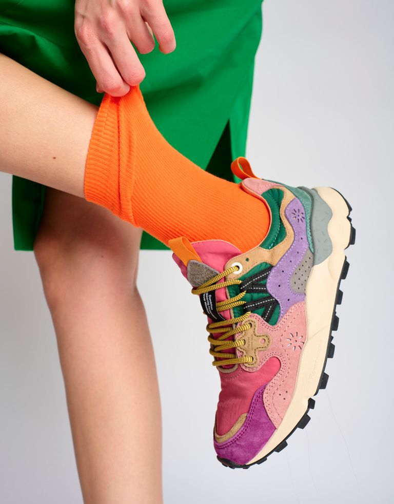 נעלי נשים - Flower Mountain - סניקרס YAMANO 3 - סגול   ירוק3