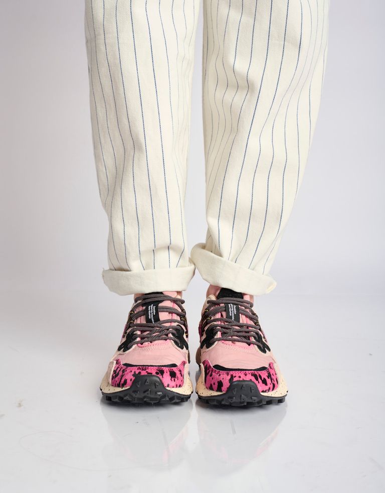 נעלי נשים - Flower Mountain - סניקרס מנומרות YAMANO - ורוד4