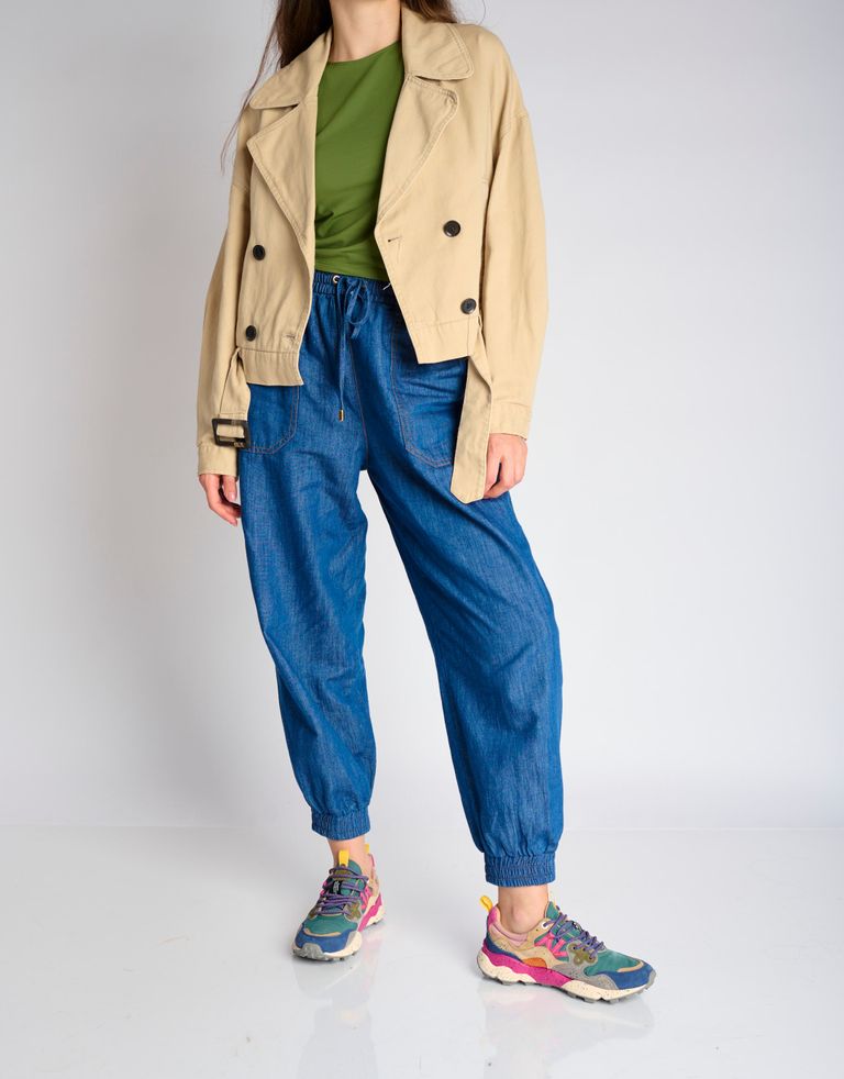 נעלי נשים - Flower Mountain - סניקרס YAMANO 3 - כחול   ירוק3