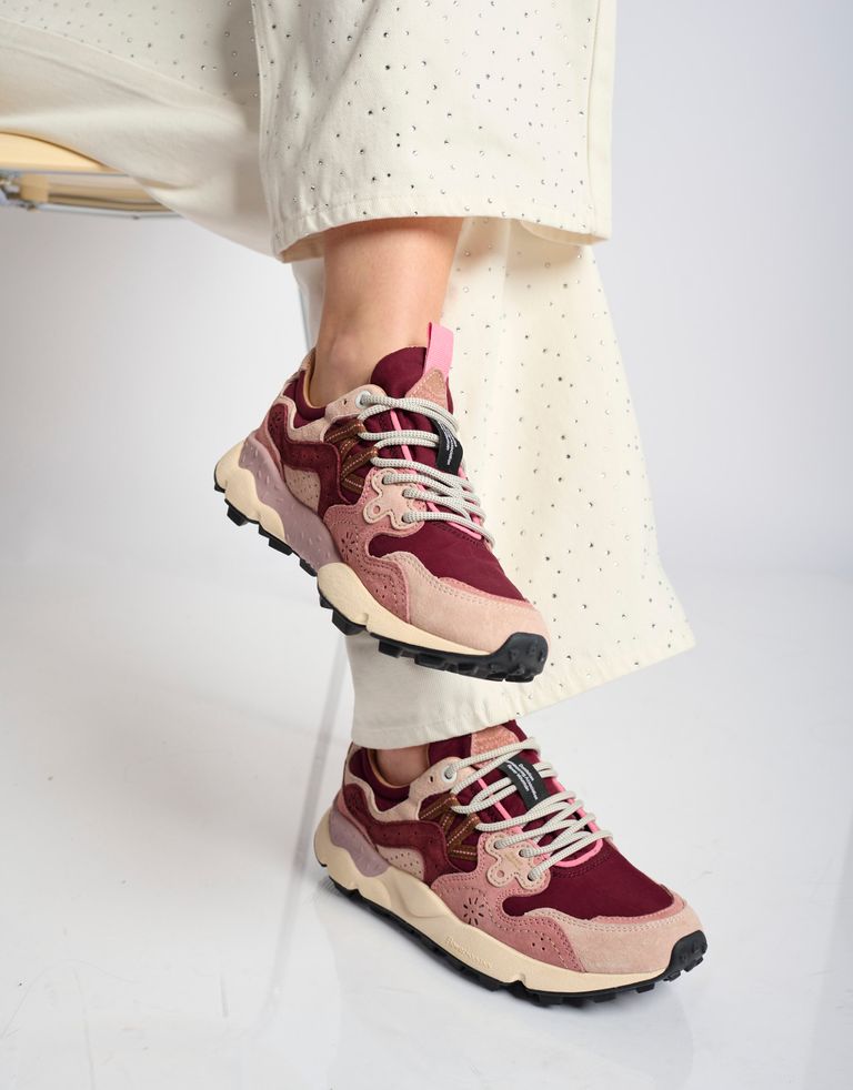 נעלי נשים - Flower Mountain - סניקרס YAMANO 3 - בורדו4
