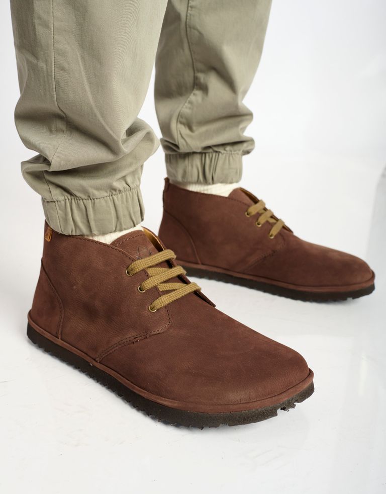 נעלי גברים - El Naturalista - נעלי עור גבוהות TRIBU - חום כהה3