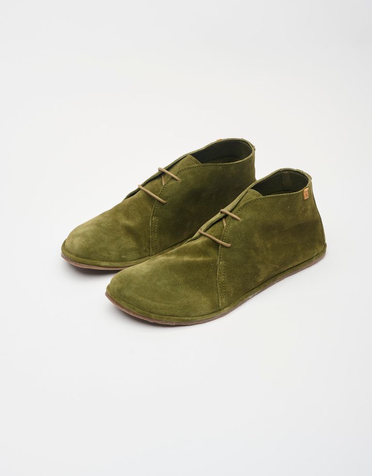 נעלי גברים - El Naturalista - נעלי זמש גבוהות BARE - ירוק4