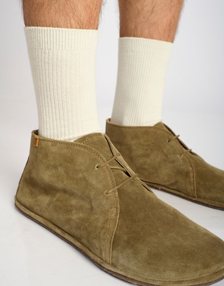 נעלי גברים - El Naturalista - נעלי זמש גבוהות BARE - חום4