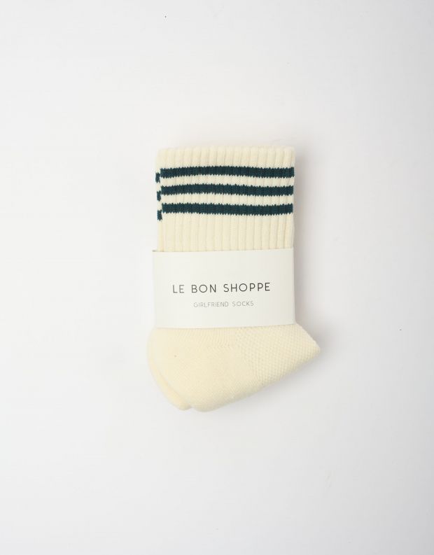 נעלי נשים - Le Bon Shoppe - גרביים GIRLFRIEND - לבן