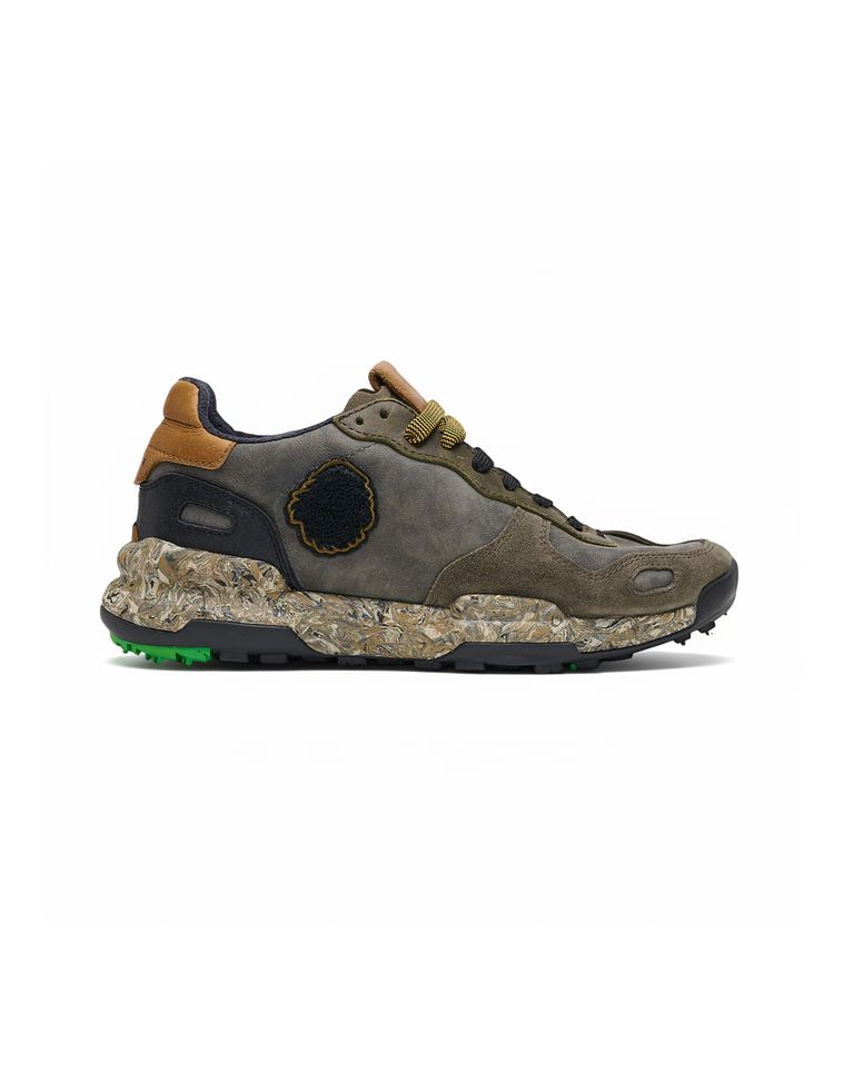 נעלי גברים - Satorisan - סניקרס עור CHACRONA - חאקי   אפור1