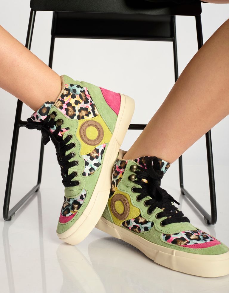 נעלי נשים - Aro - סניקרס גבוהות EMMA - ירוק4