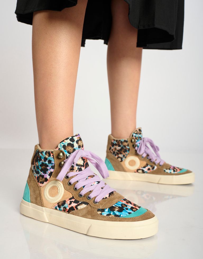 נעלי נשים - Aro - סניקרס גבוהות EMMA - חום4