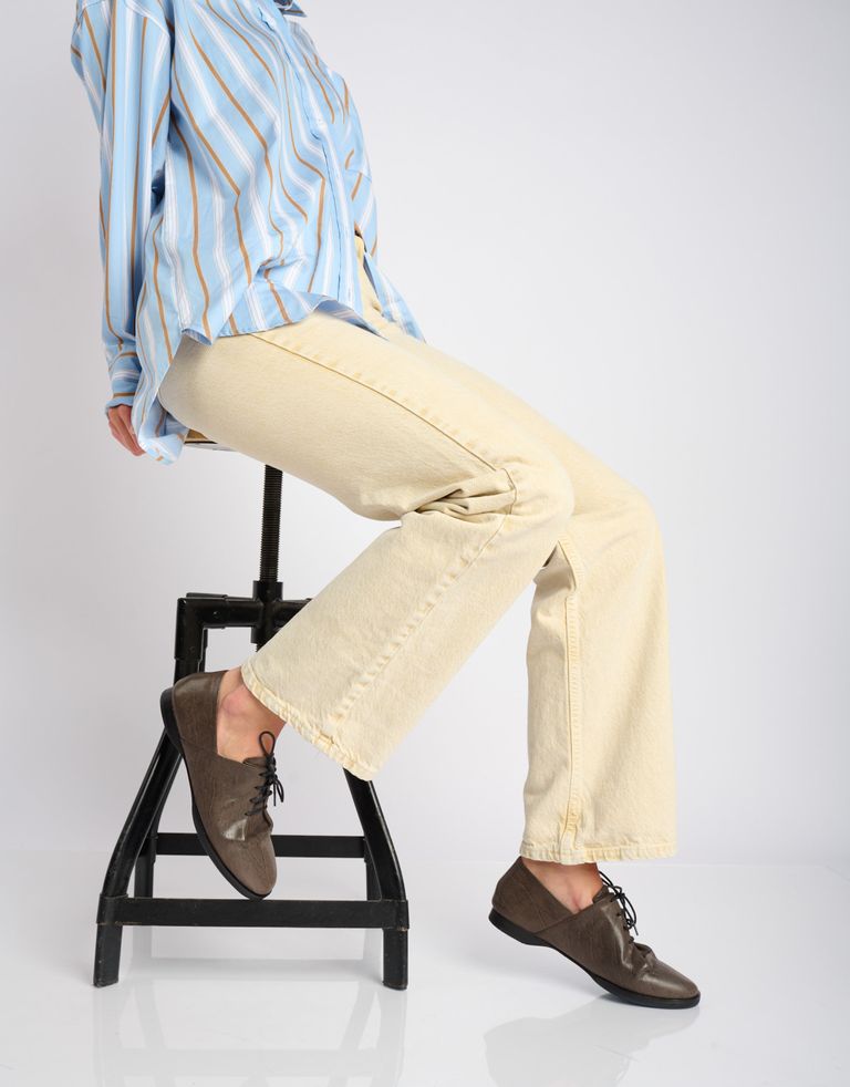 נעלי נשים - Yuko Imanishi - נעליים שטוחות FUKU - חום2