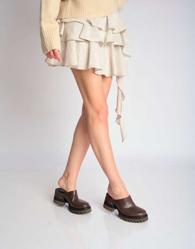 נעלי נשים - Yuko Imanishi - כפכפים עם עקב RYU - חום2