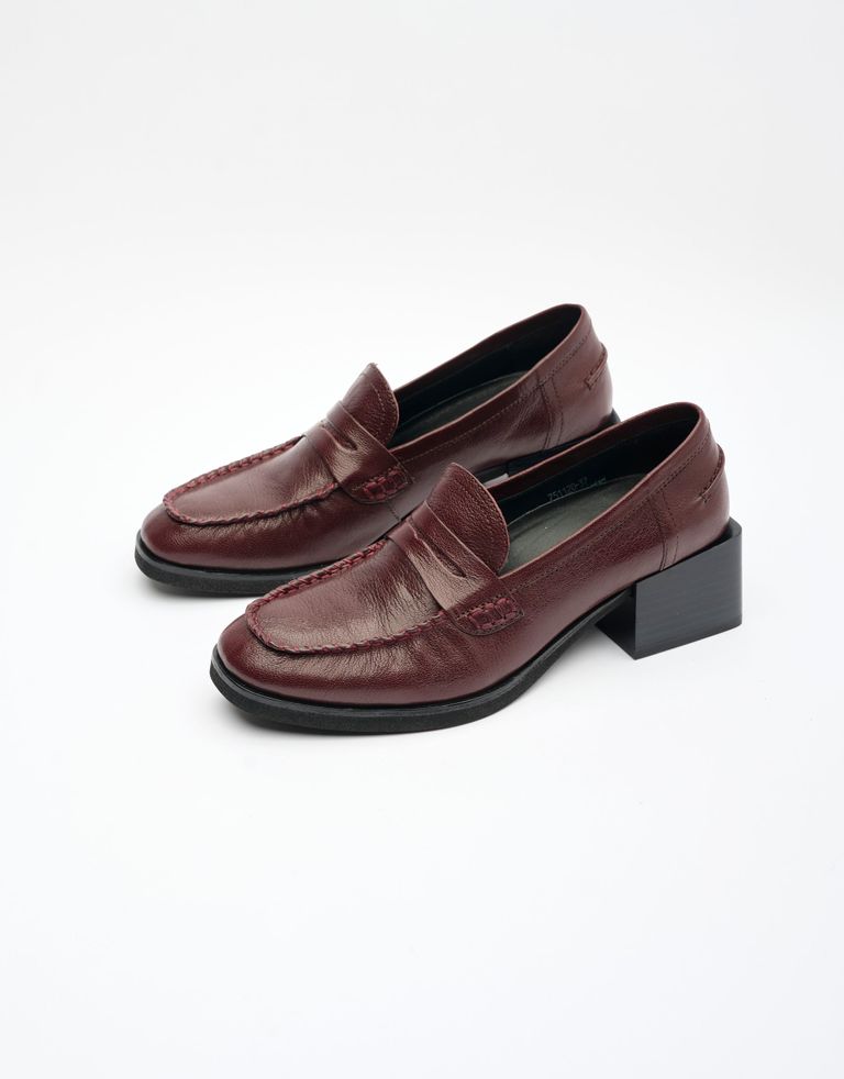 נעלי נשים - Yuko Imanishi - נעלי מוקסין RIRI - בורדו2