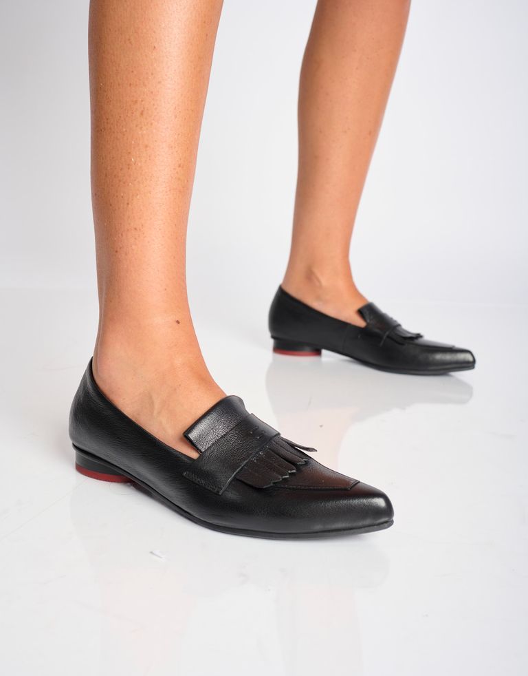 נעלי נשים - Yuko Imanishi - נעלי סירה שטוחות COTONA - שחור2