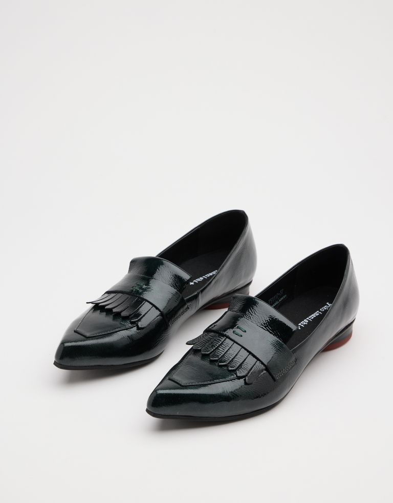 נעלי נשים - Yuko Imanishi - נעלי סירה מבריקות COTONA - ירוק2