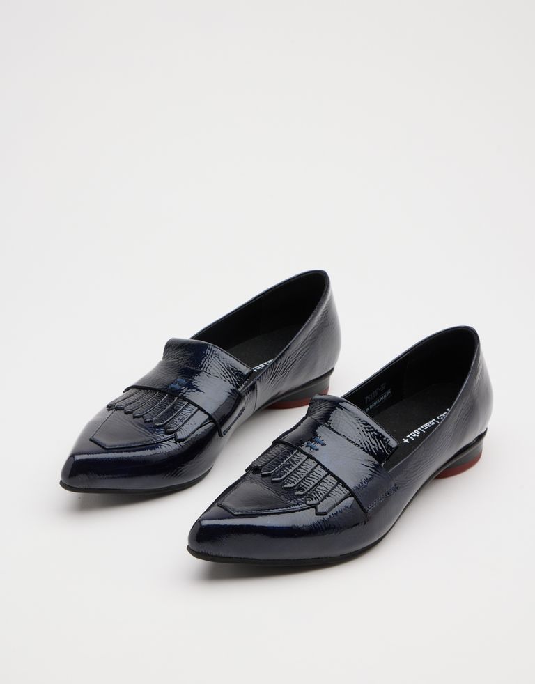 נעלי נשים - Yuko Imanishi - נעלי סירה מבריקות COTONA - כחול4