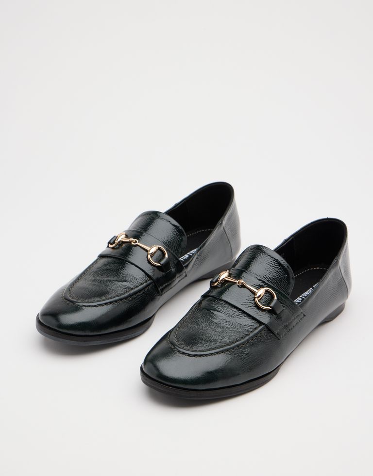 נעלי נשים - Yuko Imanishi - נעלי מוקסין מבריקות SACHI - ירוק3