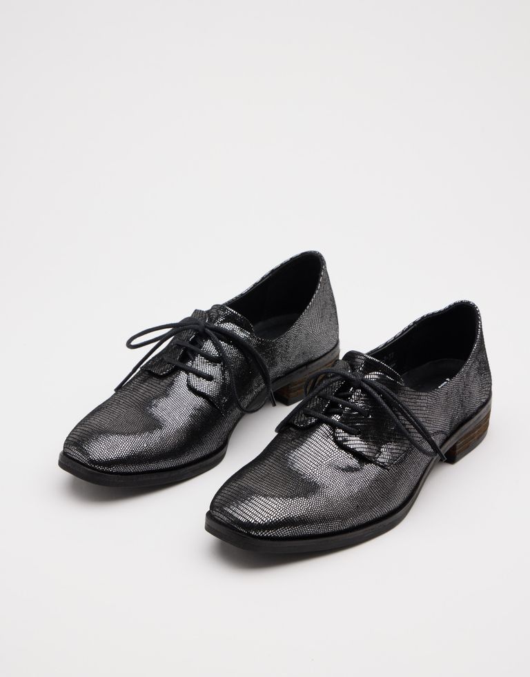 נעלי נשים - Yuko Imanishi - נעלי אוקספורד YUU - אפור מטאלי2