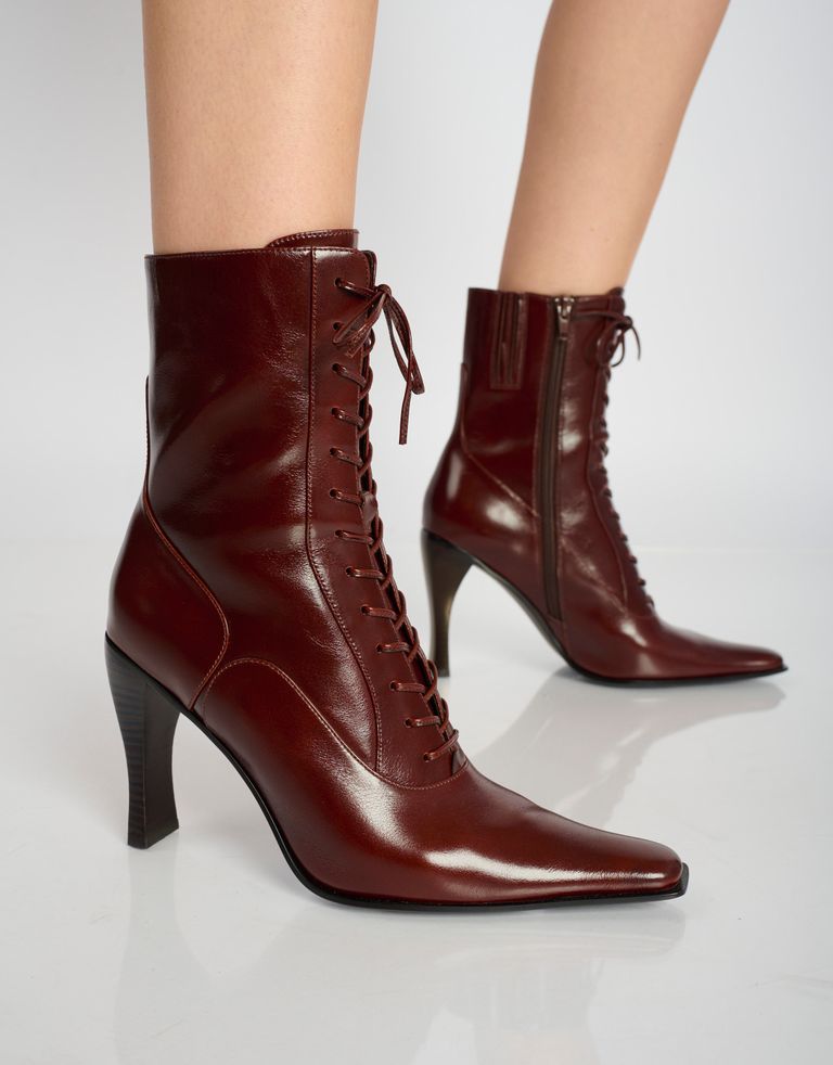 נעלי נשים - Jeffrey Campbell - מגפוני עקב BEBOLDU - חום כהה3