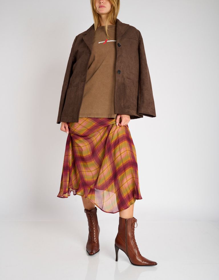 נעלי נשים - Jeffrey Campbell - מגפוני עקב BEBOLDU - חום4