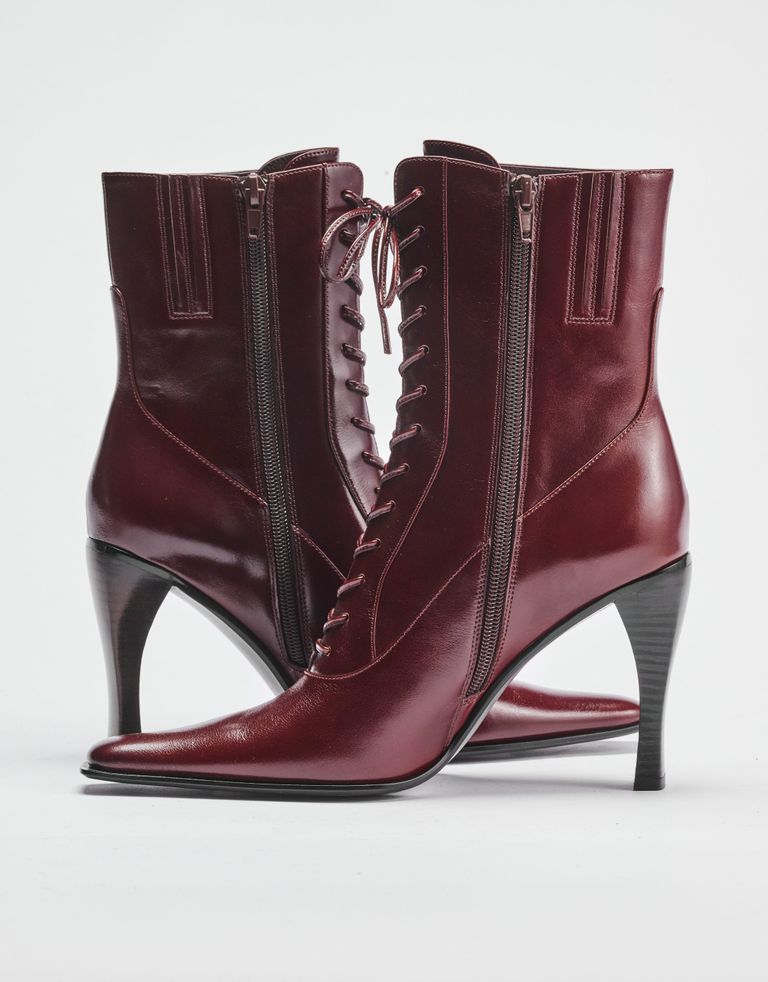 נעלי נשים - Jeffrey Campbell - מגפוני עקב BEBOLDU - חום כהה4