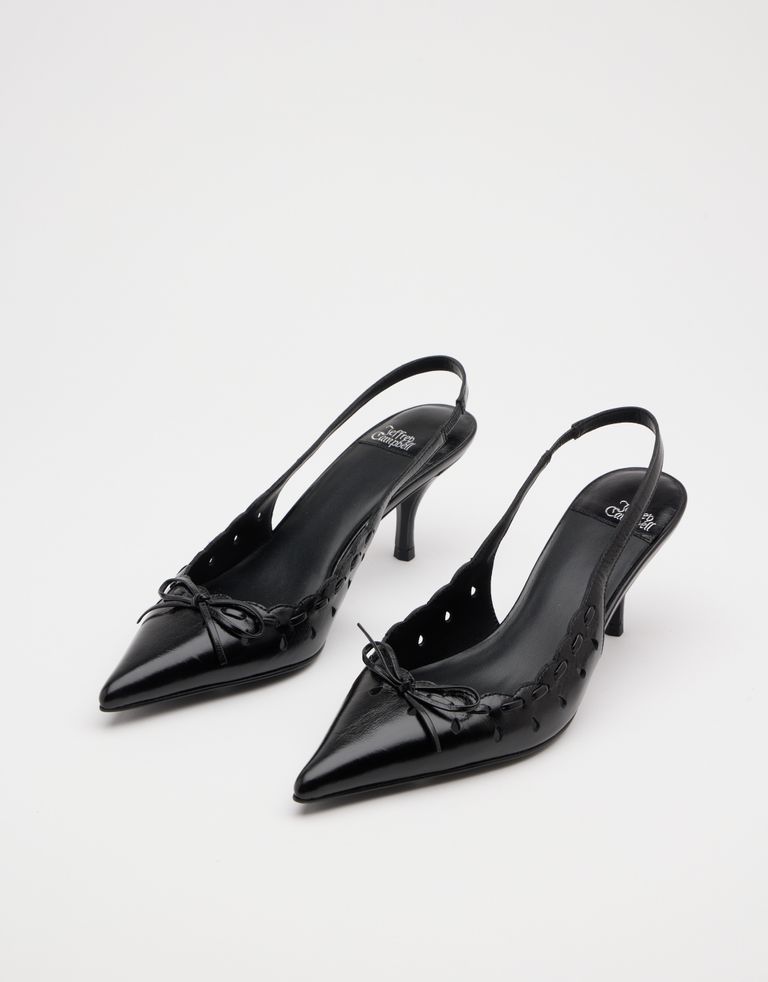 נעלי נשים - Jeffrey Campbell - נעלי סירה עם עקב CANELE - שחור2