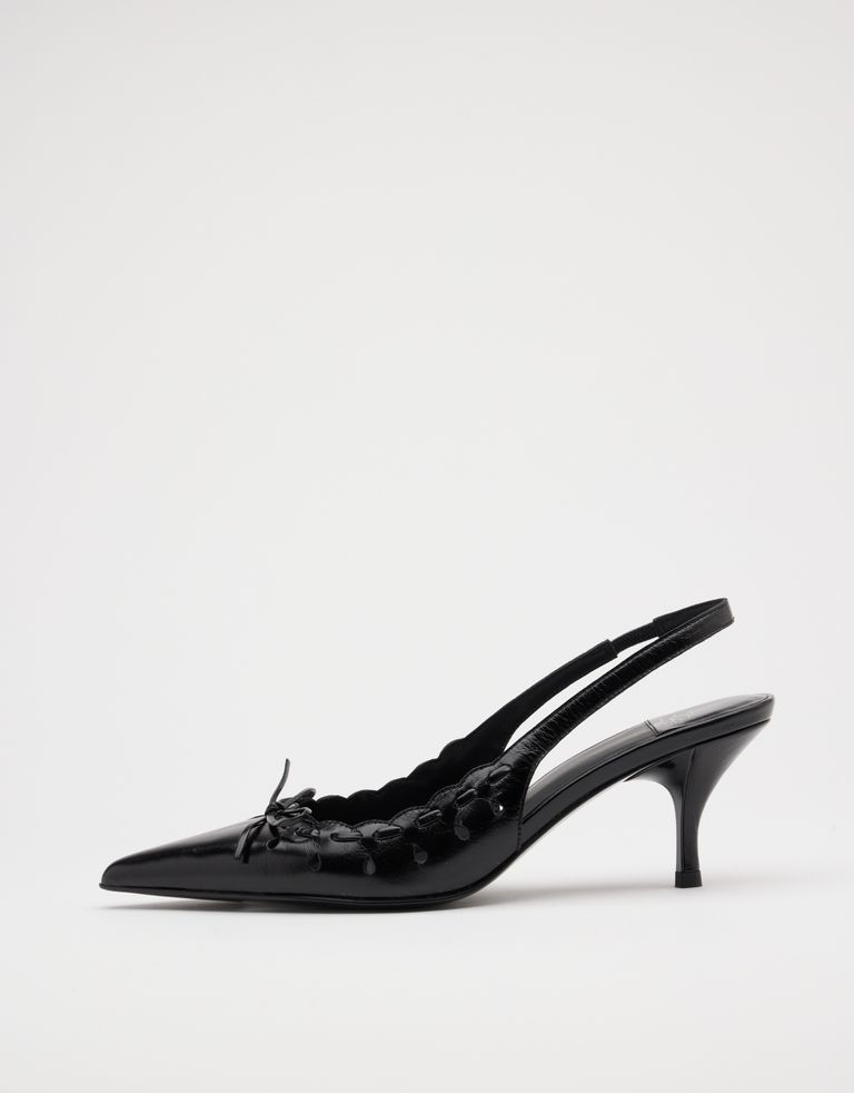 נעלי נשים - Jeffrey Campbell - נעלי סירה עם עקב CANELE - שחור4