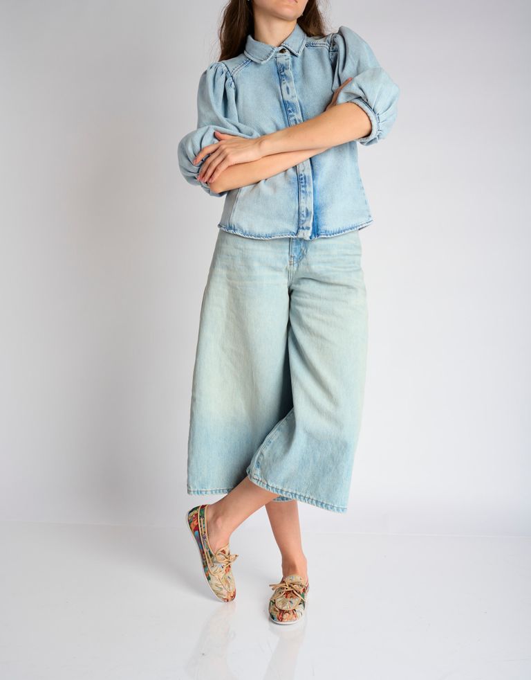 נעלי נשים - Jeffrey Campbell - מוקסינים פרחוניים BOAST - בז'3