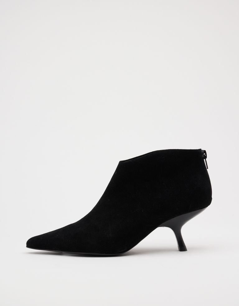 נעלי נשים - Jeffrey Campbell - מגפוני עקב מזמש HOOKED - שחור2