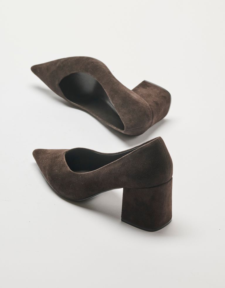 נעלי נשים - Jeffrey Campbell - נעלי סירה  HOURGLASS - חום כהה4