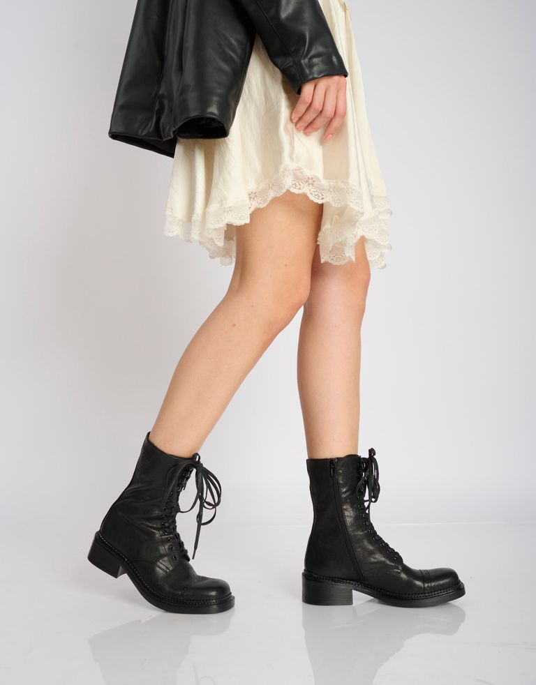 נעלי נשים - Jeffrey Campbell - מגפיים עם שרוכים LONDON - שחור4